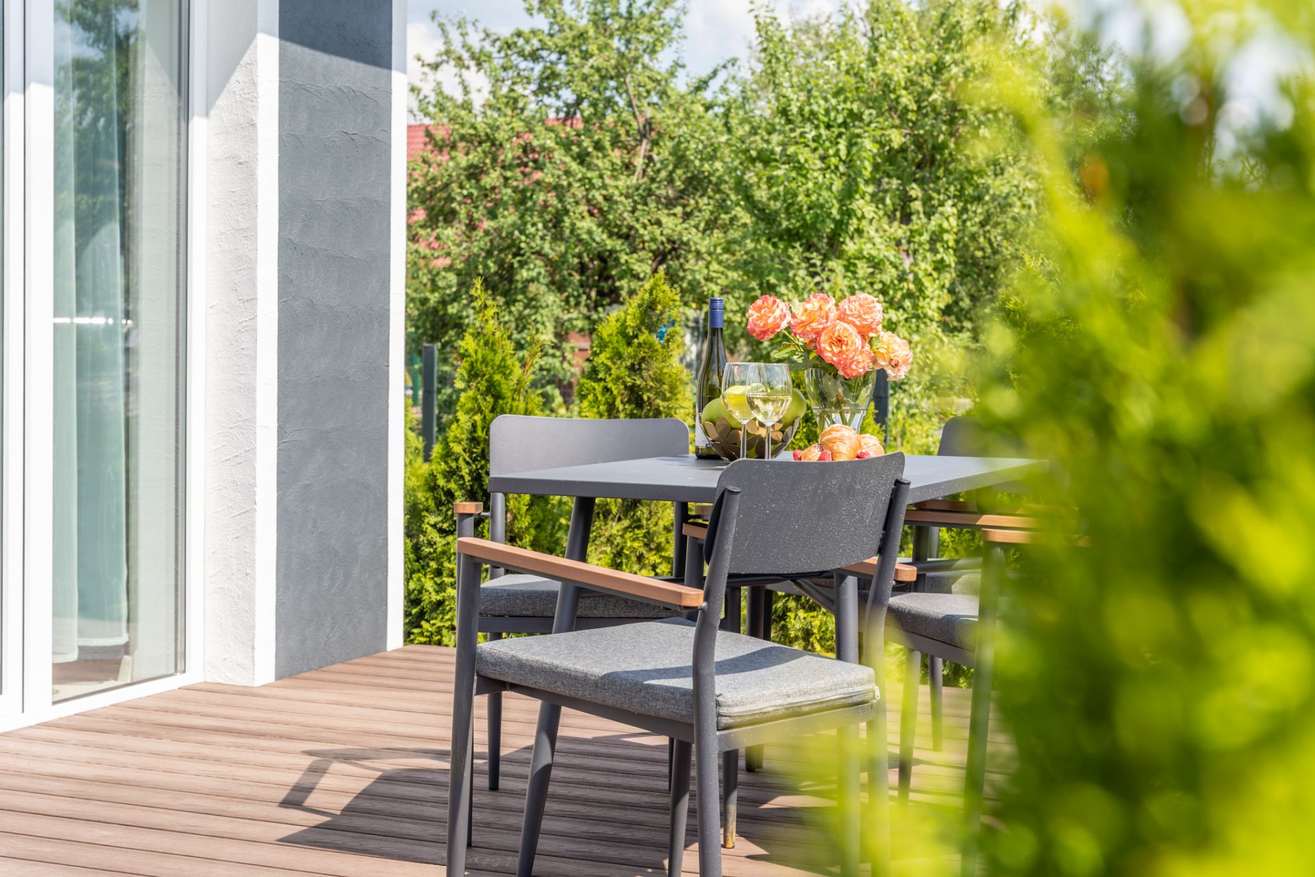 terrace with furniture